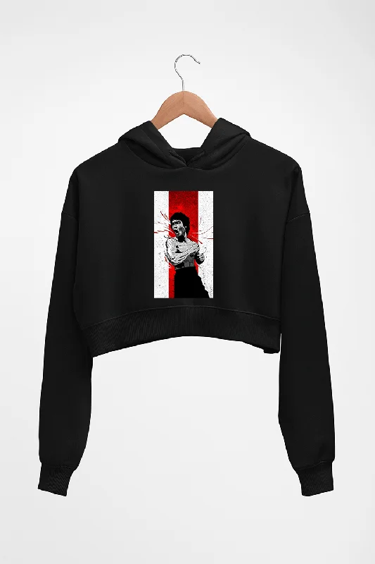 Bruce Lee Crop HOODIE FOR WOMEN Hoodie with Magnetic Closure Innovative Modern