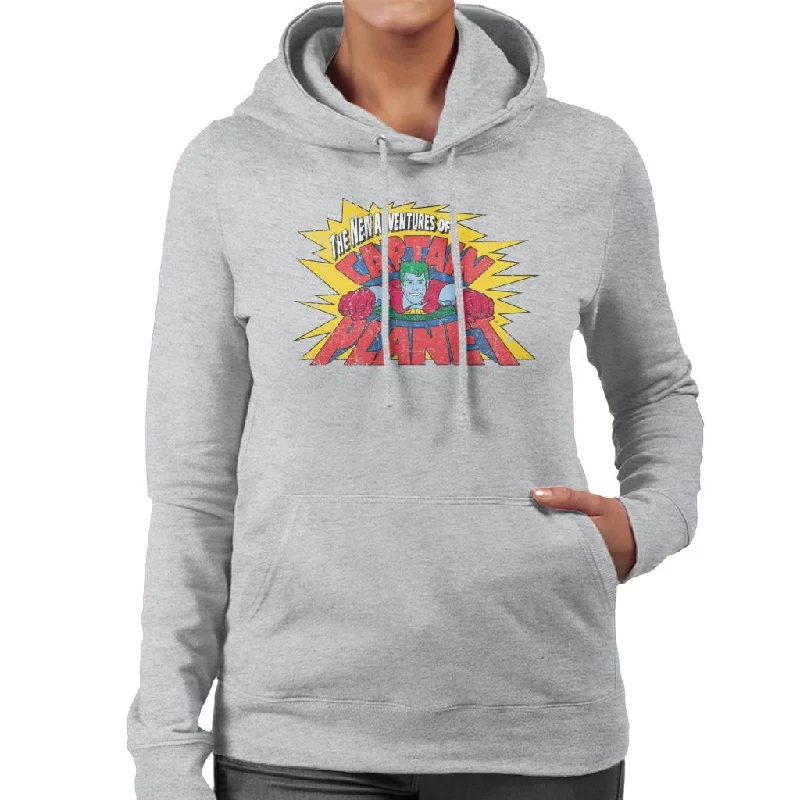 Captain Planet The New Adventures Logo Women's Hooded Sweatshirt Hoodie with Relaxed Fit Easy Casual