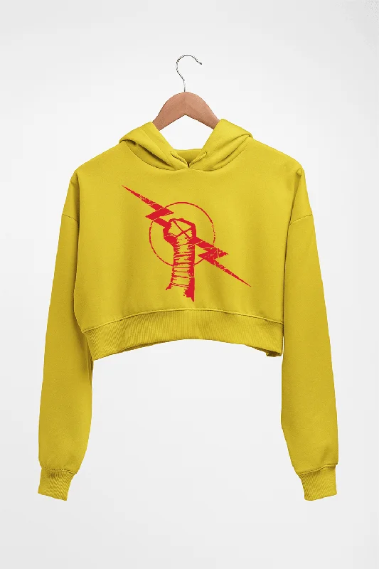 CM Punk Crop HOODIE FOR WOMEN Hoodie with Zipper Placket Modern Functional