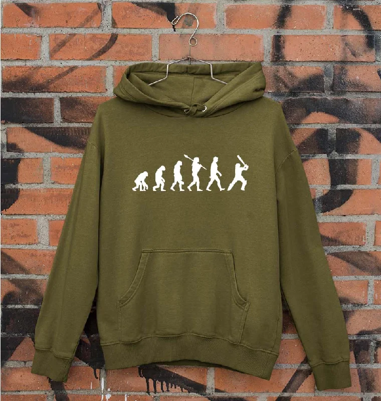 CRICKET Evolution Unisex Hoodie for Men/Women Hoodie with Distressed Vintage Worn