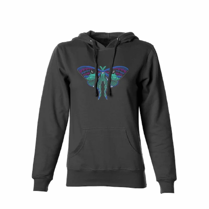 Luna Moth Lightweight Fleece Hoodie Hoodie with Strings Custom Fit Adjustable