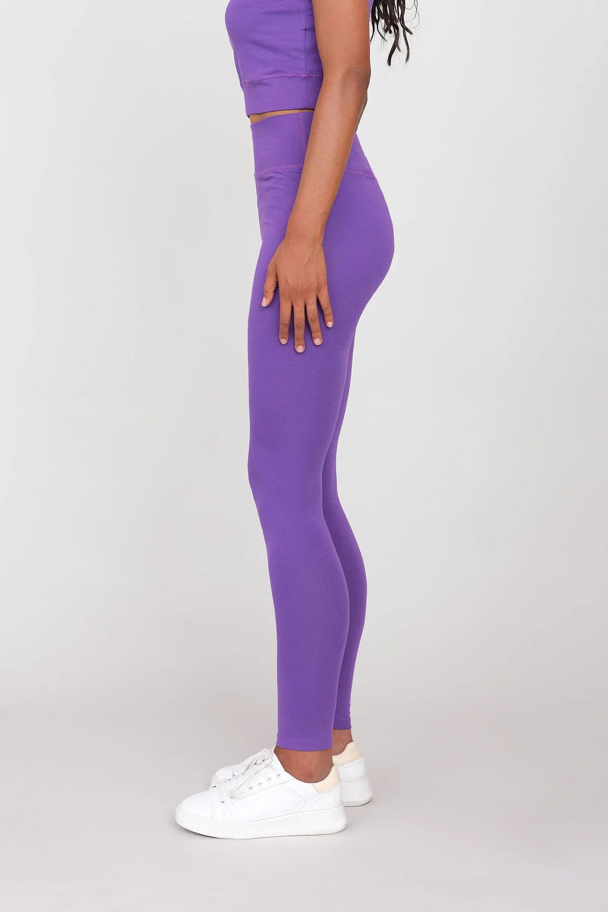 Leggings Violet Elegant Stretchy Faux Leather Leggings