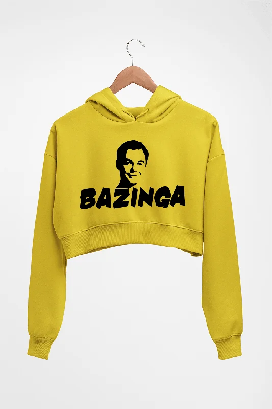 Sheldon Cooper Bazinga Crop HOODIE FOR WOMEN Hoodie with Thumb Holes Functional Cozy