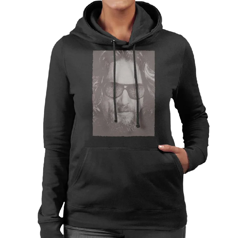 The Big Lebowski The Dude Face Carpet Shades Nostalgia Women's Hooded Sweatshirt Hoodie with Lace Feminine Delicate