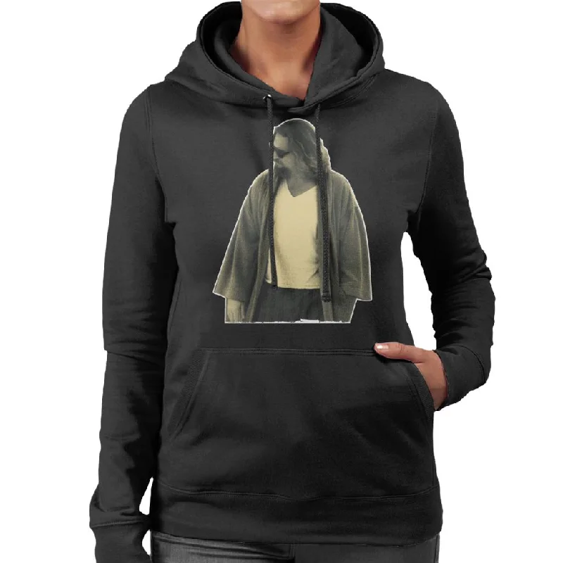 The Big Lebowski The Dude In Robe Women's Hooded Sweatshirt Hoodie with Hem Contrast Bold Stylish