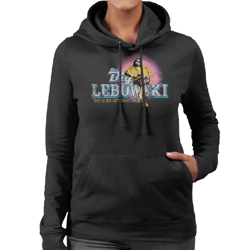 The Big Lebowski The Dude Returns Tour Women's Hooded Sweatshirt Hoodie with Raglan Sleeves Sporty Comfortable