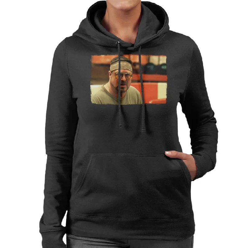 The Big Lebowski Walter Sobchak Sweatband Women's Hooded Sweatshirt Hoodie with Sequins Glamorous Eye-catching