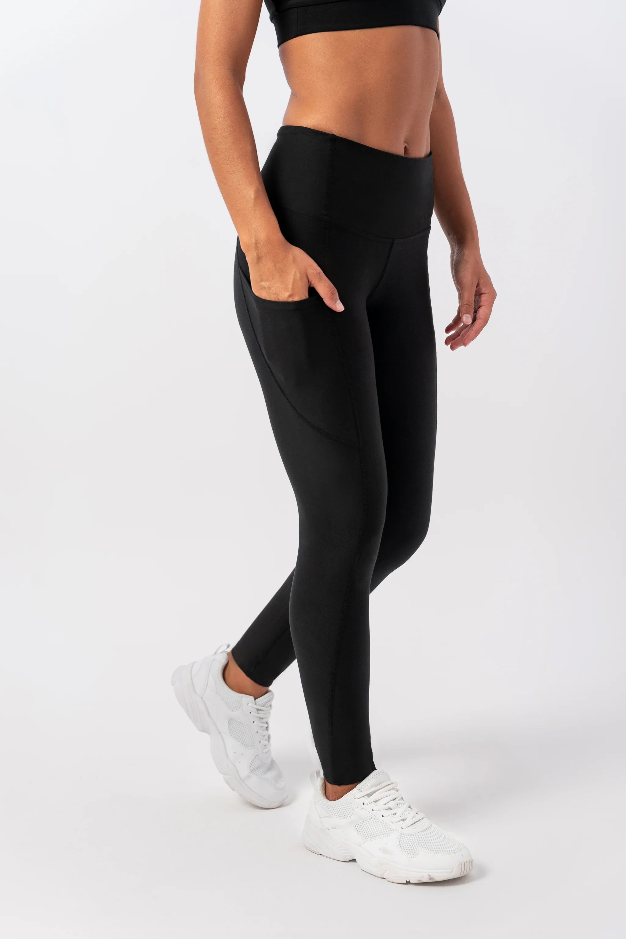 Original Leggings 2.0 With Side Pockets Black Fashionable Sports Leggings