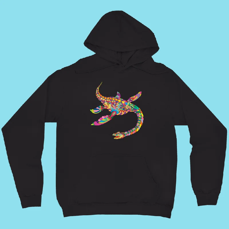 Women Plesiosaurus Zentangle Hoodie Hooded Sweatshirt Casual Wear Street Style