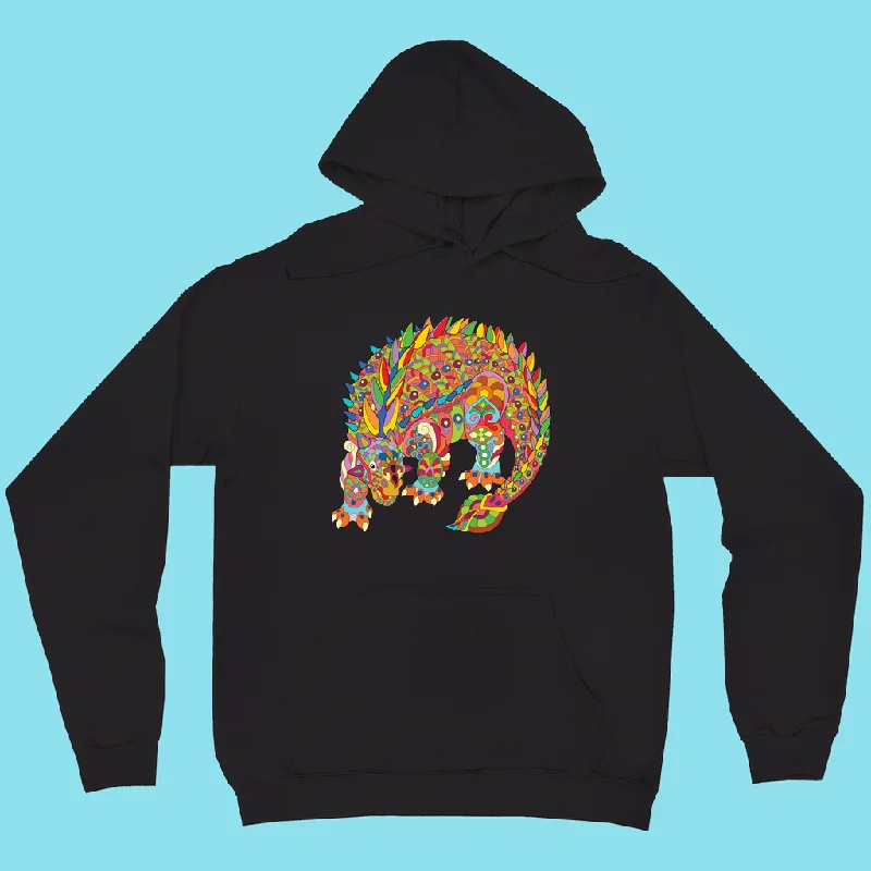 Women Ankylosaurus Zentangle Hoodie Hoodie with Pattern Geometric Abstract