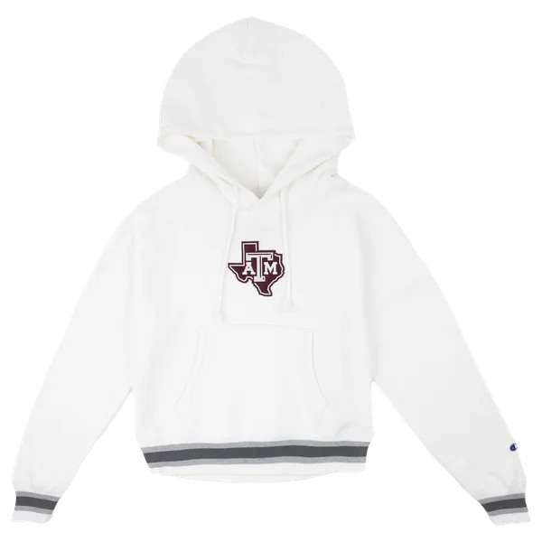 Texas A&M Champion Womens Lonestar Hoodie Hoodie with Monochrome Minimalist Simple