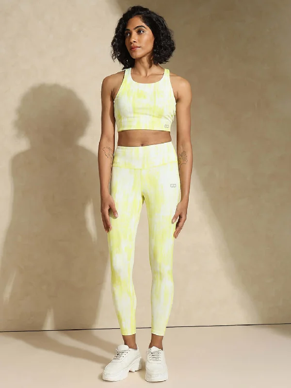 Lemon Grunge High Impact Action Bra & Luxe Leggings Elegant Black Leggings