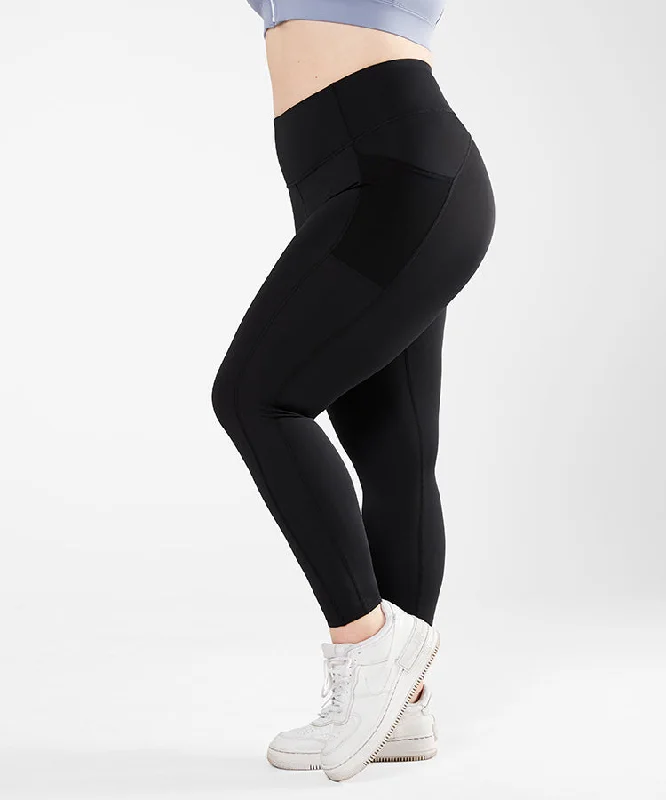 Power High Waist Mesh Pockets Stretchy Running Leggings | Women's High Support Leggings Comfortable Leggings with Pockets