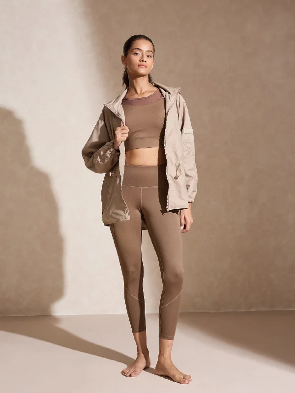 Waffle Ultimate Sports Bra & Aura Leggings Fashionable Leather-Look Leggings