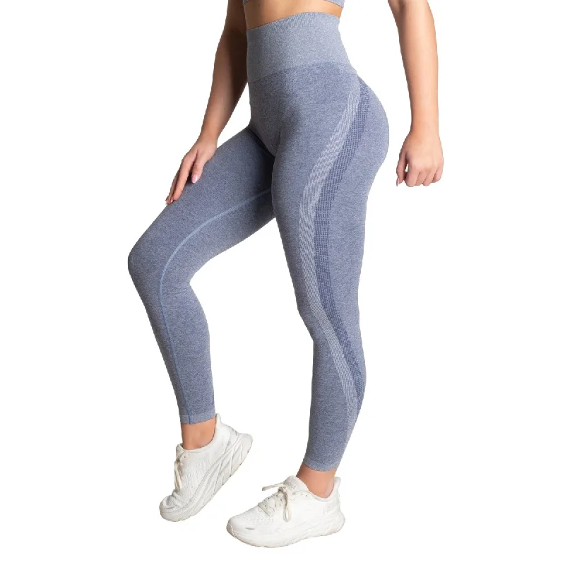 Better Bodies Seamless Curve Scrunch Leggings - Blue Melange Comfortable Bootcut Workout Leggings