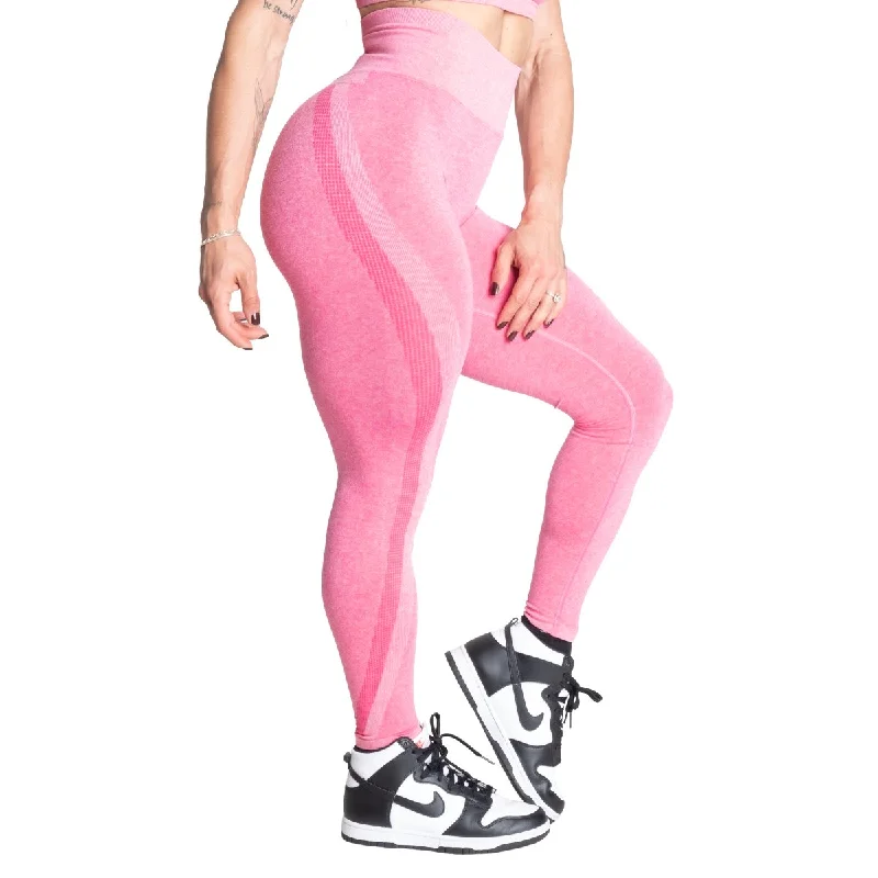 Better Bodies Seamless Curve Scrunch Leggings - Hot Pink Melange Cozy Yoga Compression Leggings