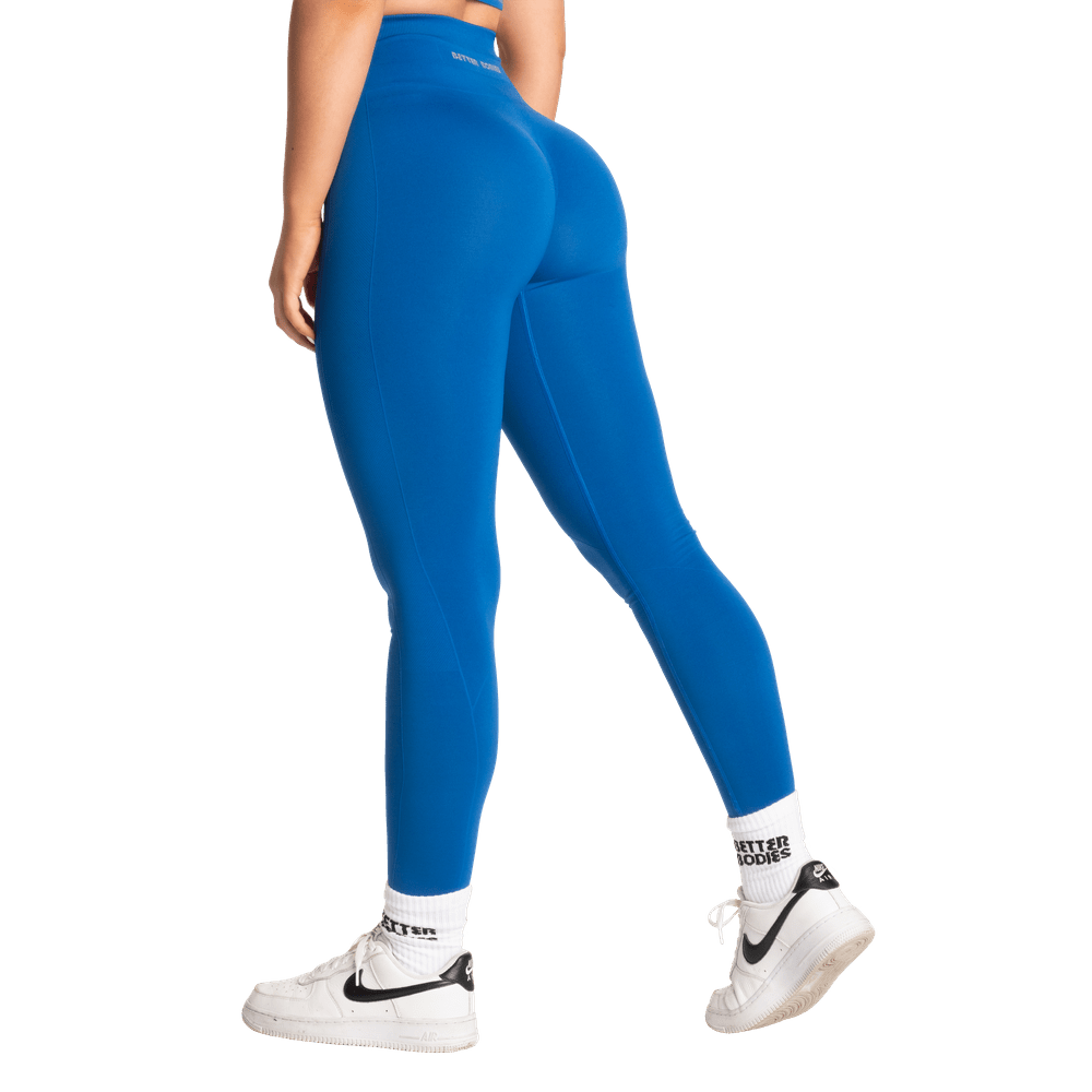 Better Bodies Seamless Scrunch Leggings - Cobalt Blue Fashionable Solid Color Tights