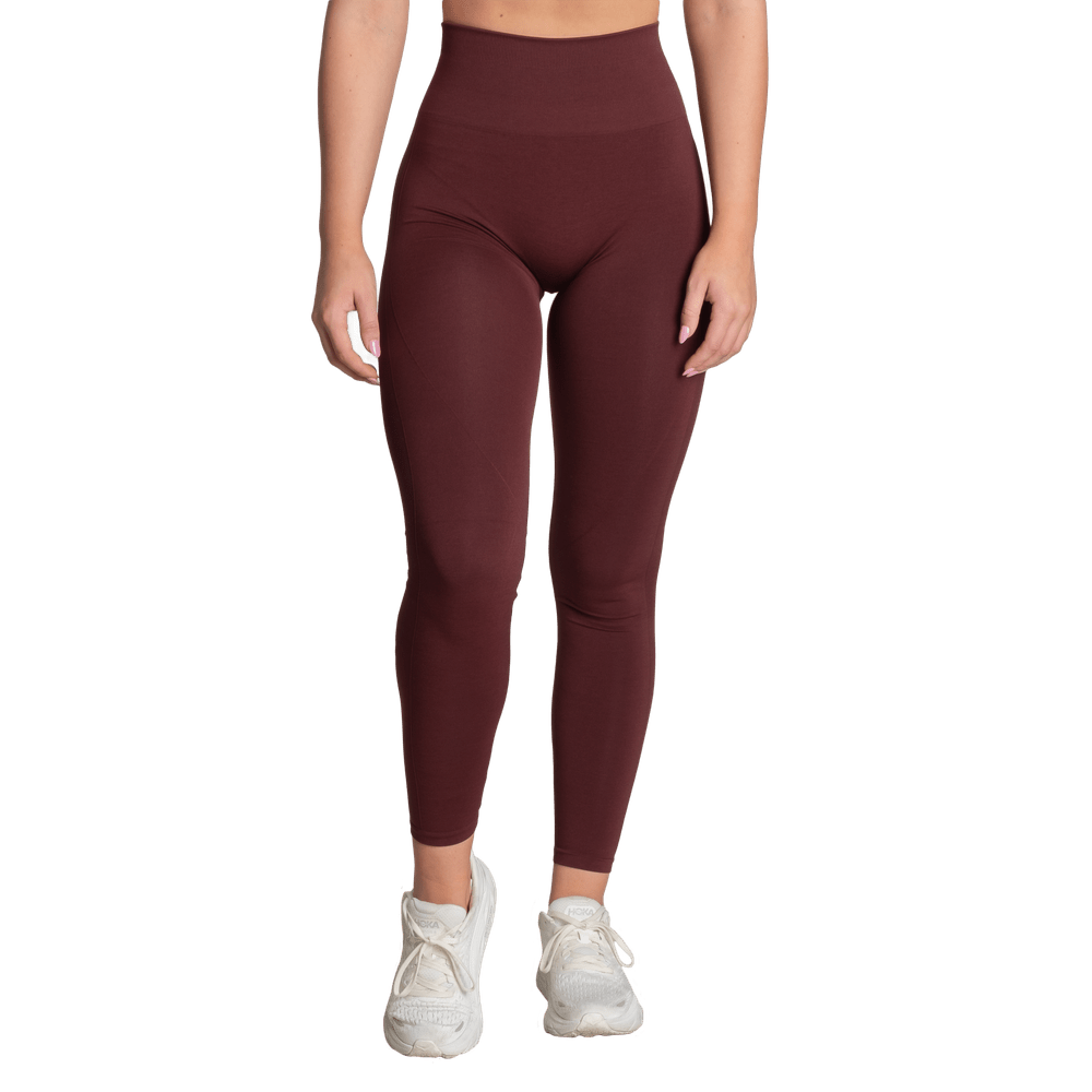 Better Bodies Seamless Scrunch Leggings - Maroon Cozy Workout Performance Leggings