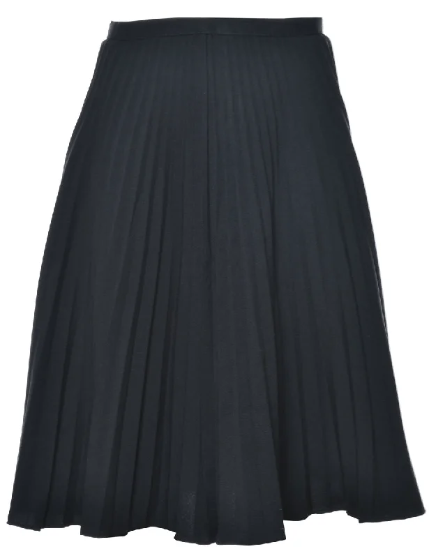 Black Flared Skirt - M belted skirt waist