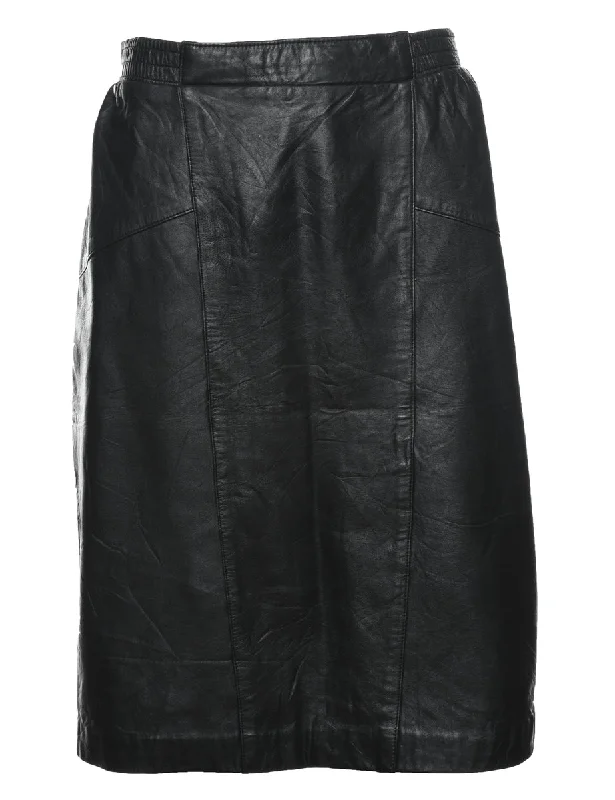 Black Leather Skirt - M lace skirt romantic