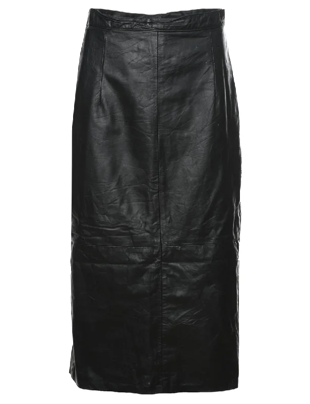 Black Leather Skirt - S chiffon skirt delicate