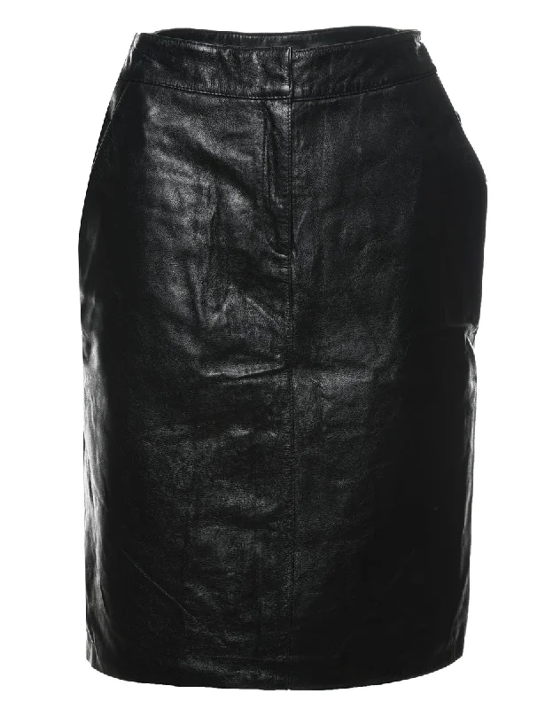 Black Leather Skirt - S cashmere skirt fine