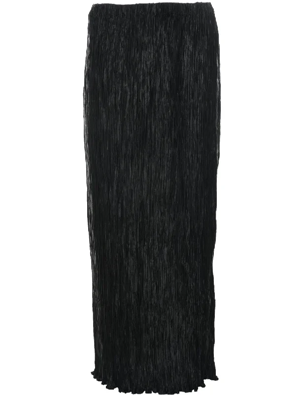 Black Maxi Skirt - S velvet skirt rich