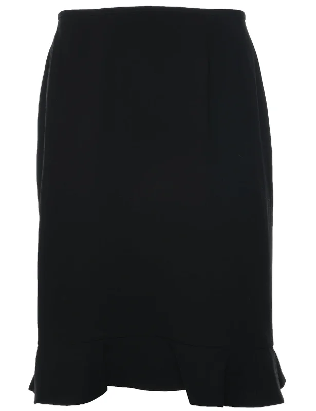 Black Pencil Skirt - L leather skirt bold