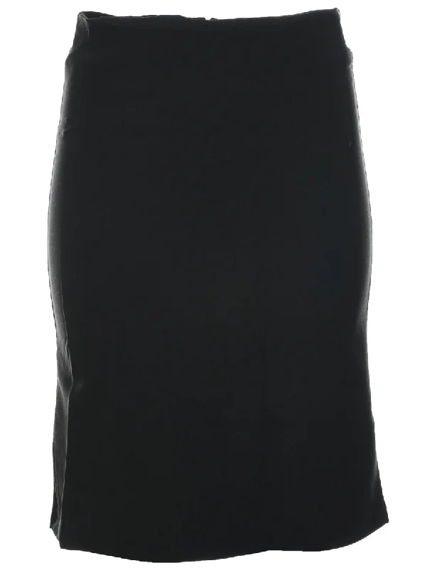 Black Pencil Skirt - S wool skirt sturdy