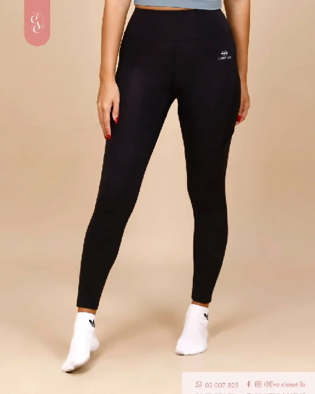 EVE.CLOSET Ladies' Body-Contouring leggings Fashionable Ribbed Knit Leggings