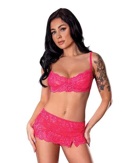 Get It Girl Lace Bra with Skirt & Thong midi skirt versatile