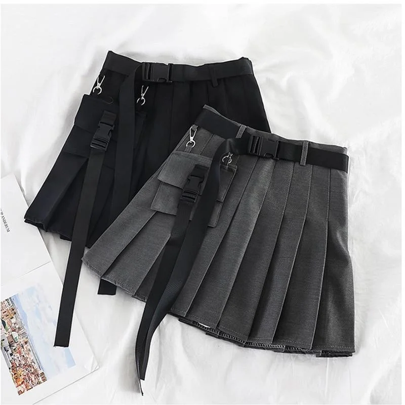 Half-length Pleated Skirt Short Skirt High Waist Women Skirts corduroy skirt cozy