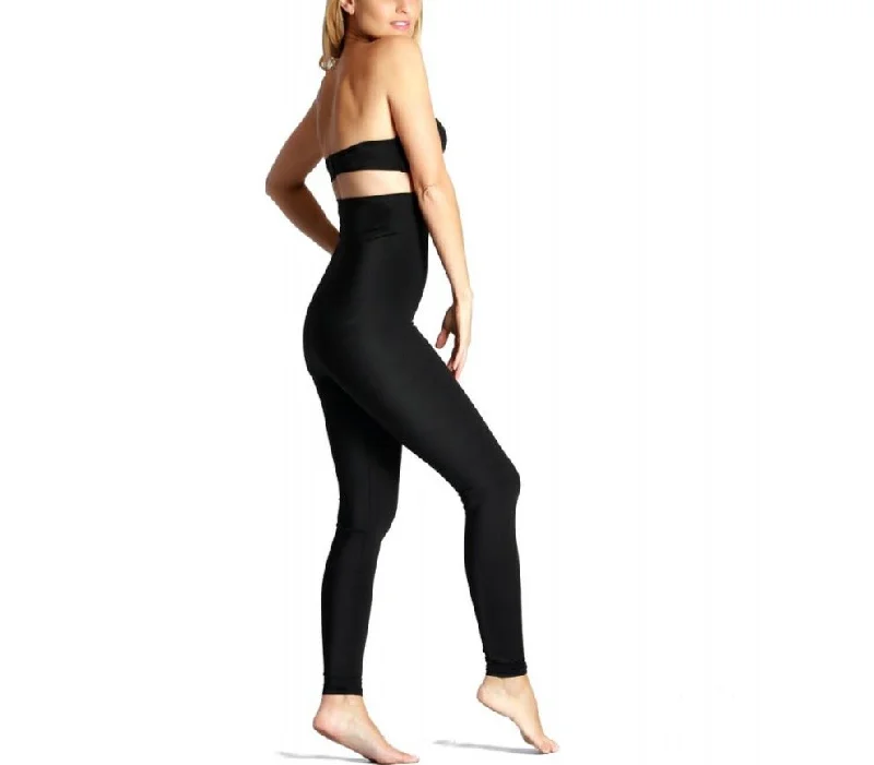 Hi-Waist Control Leggings Trendy Color Block Leggings