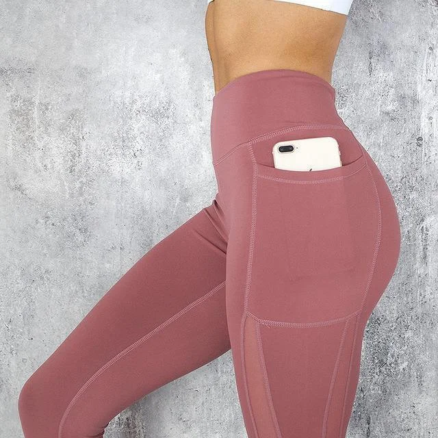 High Waist Mesh Sport Leggings Fitness For Women Comfortable Slim Fit Leggings