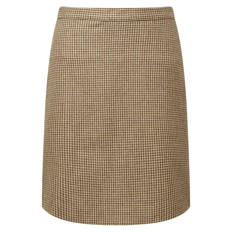 Schoffel Beauly Ladies Tweed Skirt - Houndstooth Tweed chiffon skirt lightweight