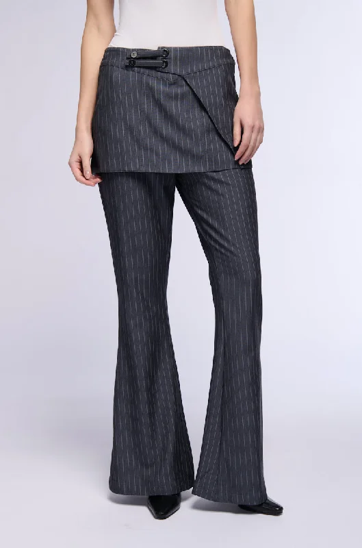 UNDERWATER FLARE PINSTRIPE SKIRT OVERLAY TROUSER tulle skirt dreamy