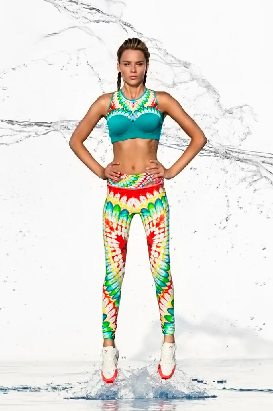 WILD HEART - Structured Sports Bra & Skinny Legging • Multicolor Trendy Sports Performance Leggings