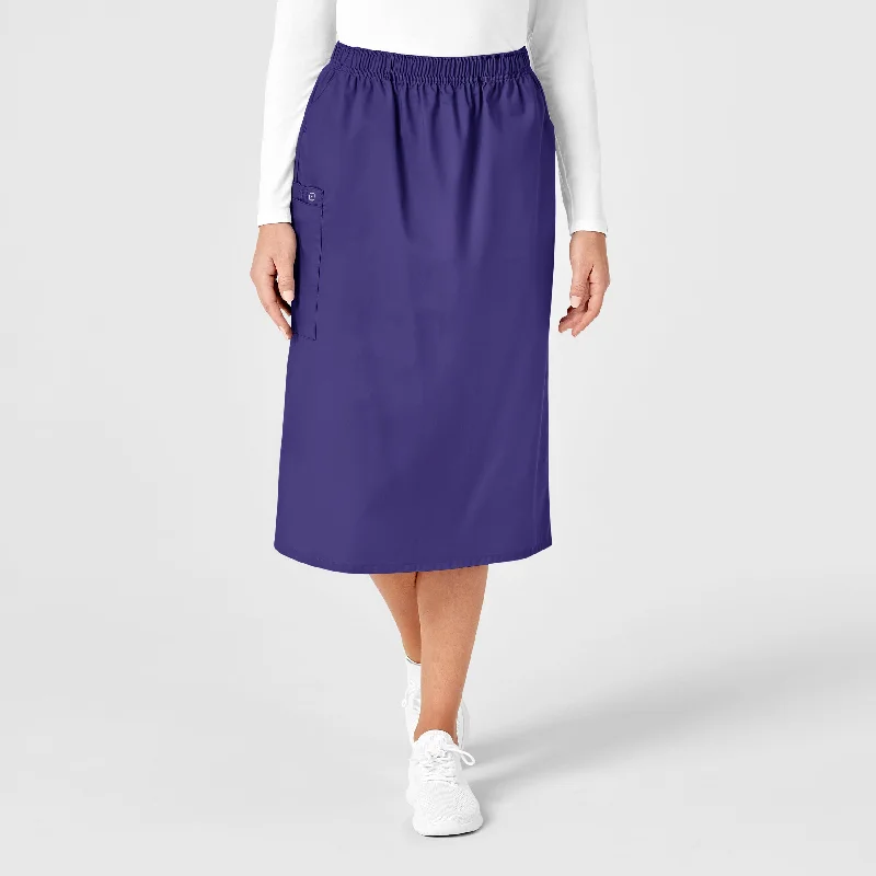 WonderWORK Women's Pull On Cargo Scrub Skirt - Grape corduroy skirt cozy