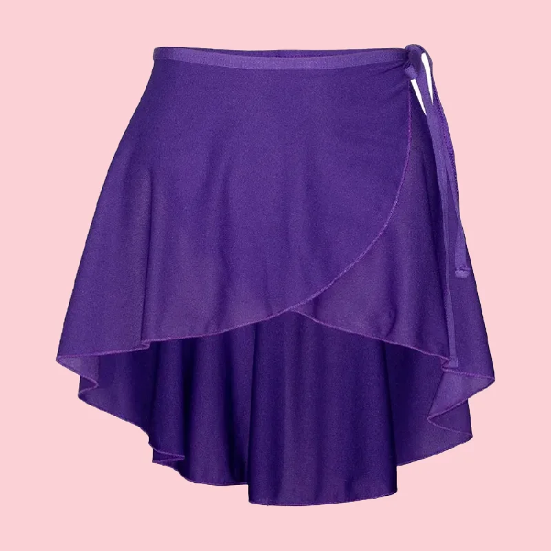 WRAP OVER CREPE PURPLE BALLET SKIRT denim skirt casual