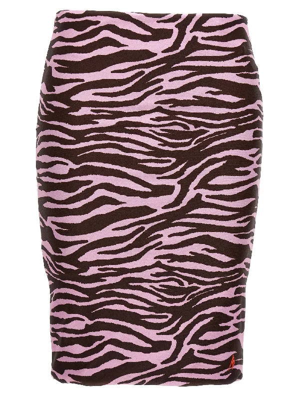 Zebra Miniskirt high slit skirt