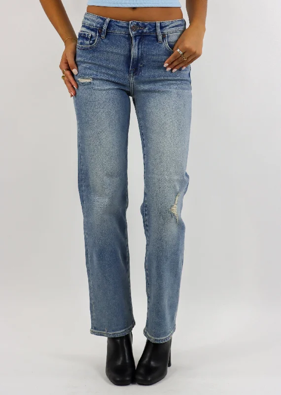 Good Graces Jeans ★ Light Wash Trendy Bootcut High-Waisted Jeans