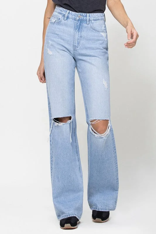 90's Vintage Flare Jeans Stylish Bootcut Denim Jeans