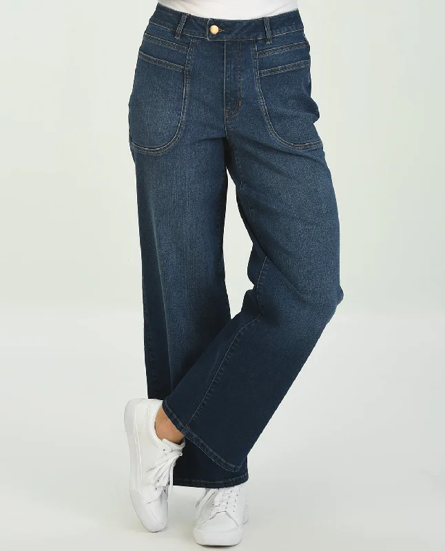 D Jeans Extended Tab Utility Jean Cozy Relaxed Fit Denim Jeans