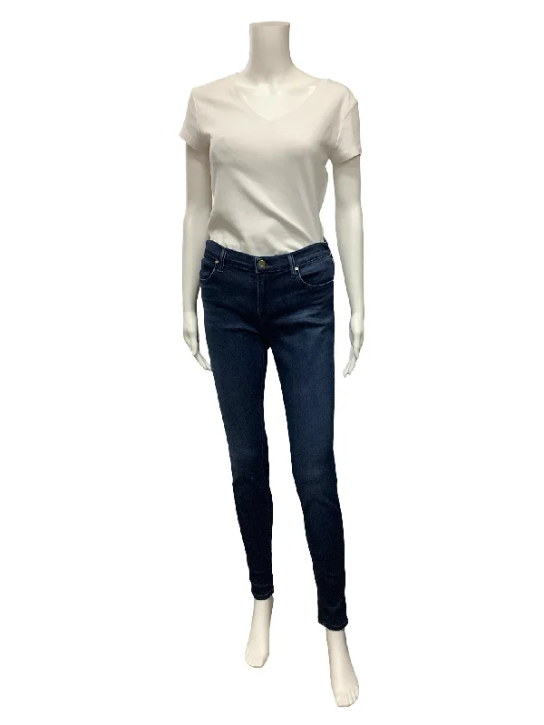 J BRAND Jeans Blue Super Skinny Size: 8/29 Elegant High-Waisted Flared Jeans