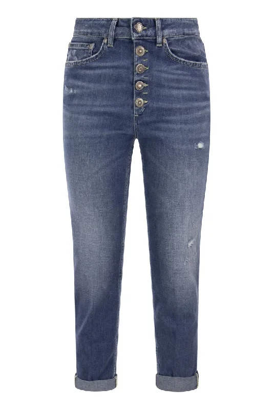 KOONS - Loose jeans with jewelled buttons Fashionable Jeggings Style Jeans