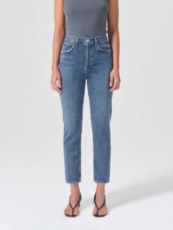 Riley Crop Jeans Elegant Tapered Leg Denim