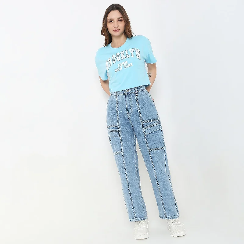 Straight Fit High Rise Jeans Stylish High-Waisted Denim