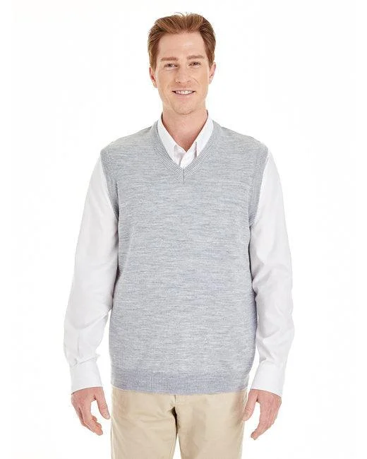 Harriton Men's Pilbloc  V-Neck Sweater Vest M415 Fleece Fabric Down Fabric Feather Fabric