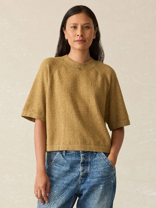 Jackson Sweater Tee - Antique Bronze Heather Tailored Straight A-Line