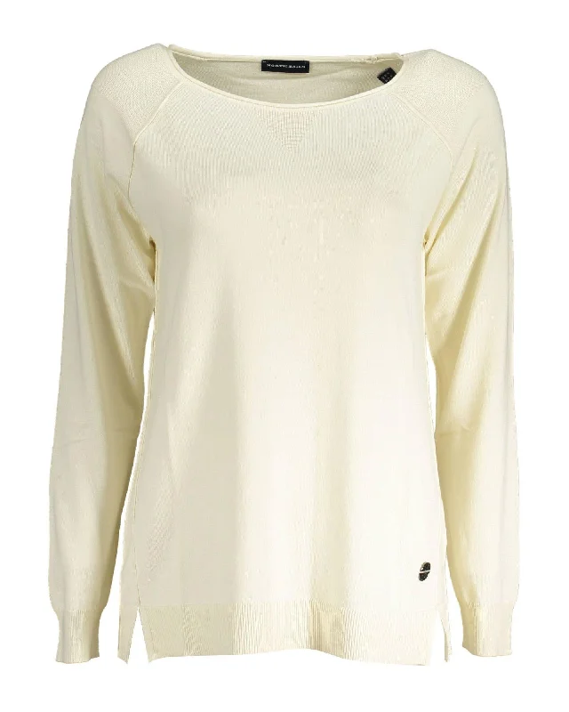 North Sails Women's Long Sleeve Sweater Off White High Neck Crew Neck V-Neck